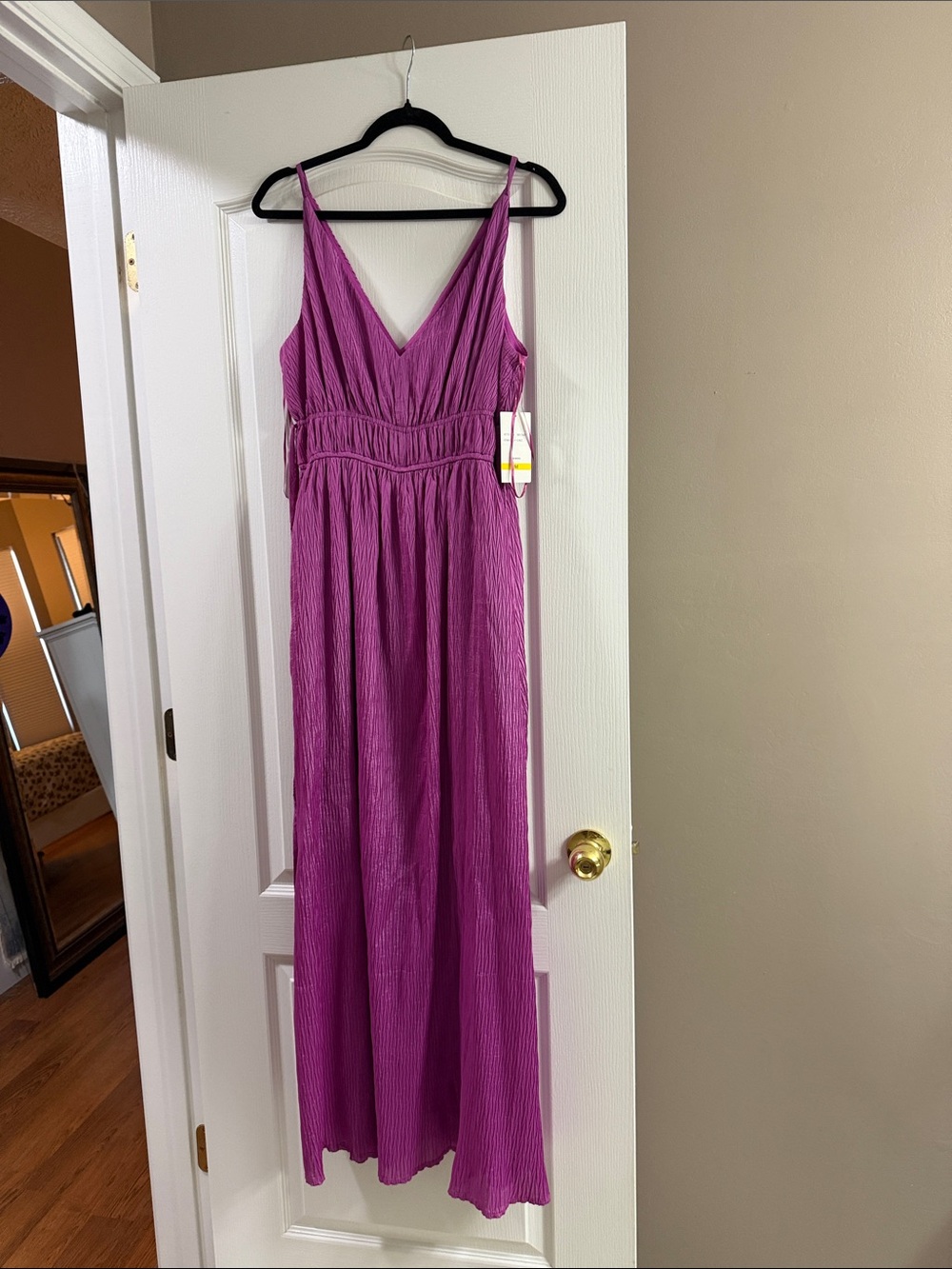 Taylor Fuchsia Pleated Maxi Dress- New with Tags!
